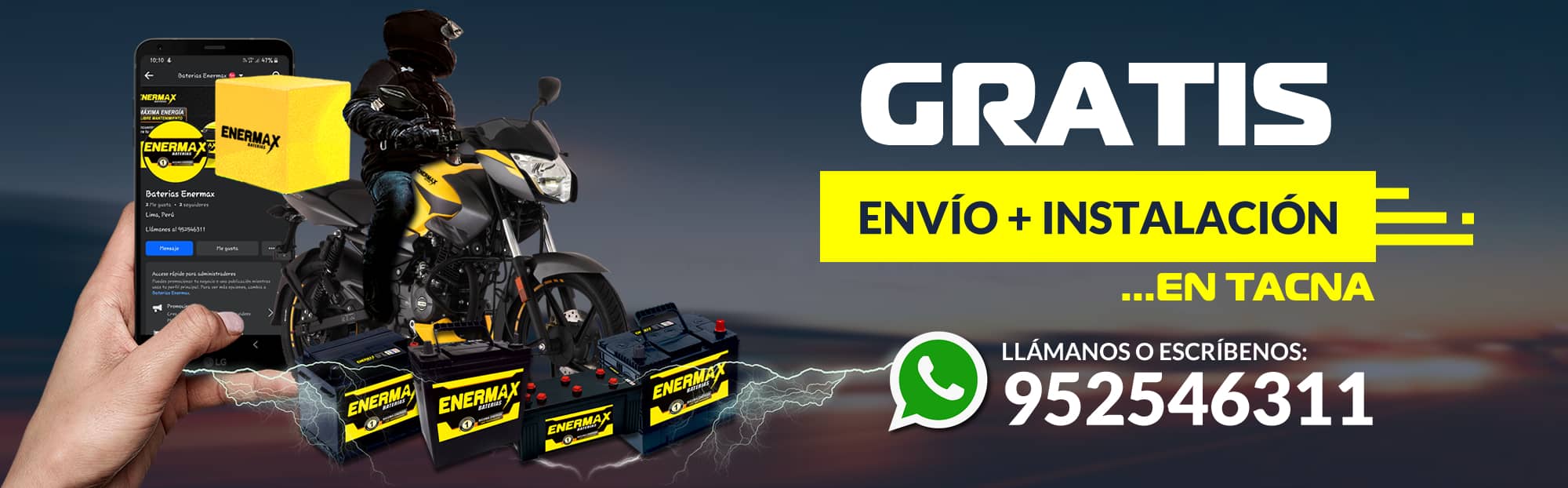 Delivery de Baterías todo Tacna, gratis